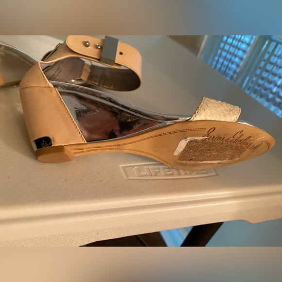 Sam Edelman leather sandals, wedge, size 6 - Picture 5 of 7